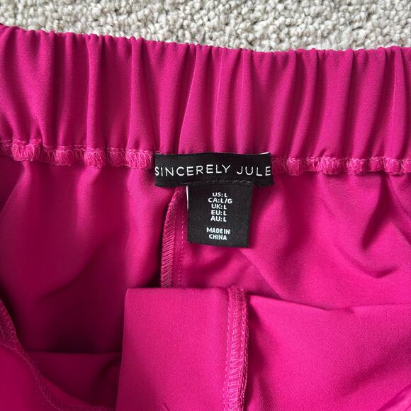 Sincerely Jules 2 Piece Crop Top & Shorts Set Pink Size Large - Picture 9 of 14